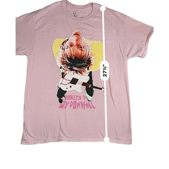 Machine Gun Kelly Shirt Size Medium Pink Tickets to My Downfall Concert 2021 - Picture 7 of 8